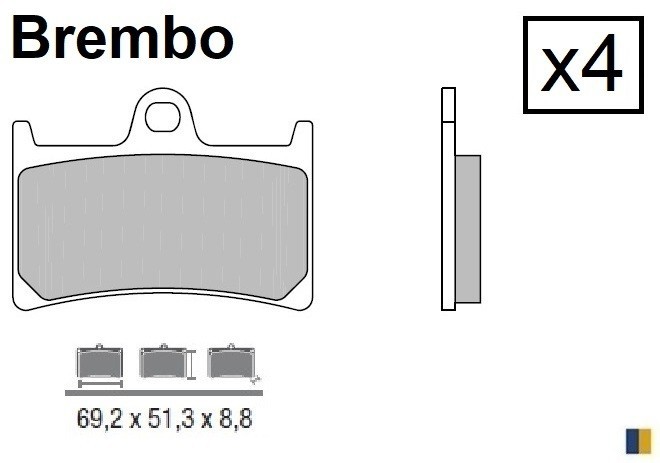Plaquettes Brembo SA frein avant Yamaha FZR 400 R pour éliminer le manque de mordant