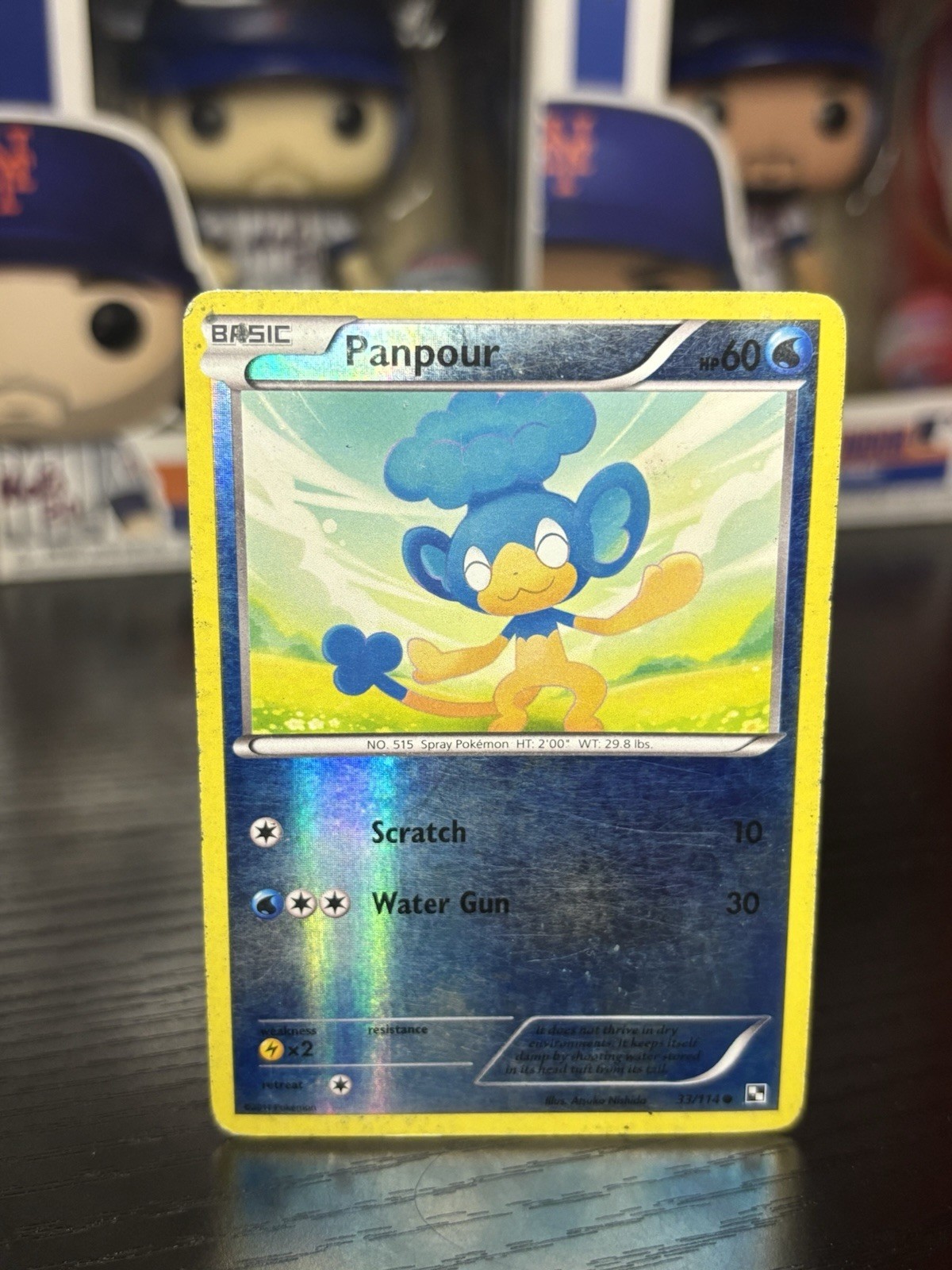 Panpour #33/114 - Black & White Base Set - Reverse Holo Common Pokemon Card