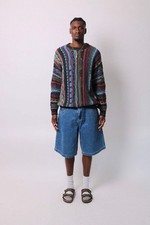 New Vtg Baggy Wide-Leg JNCO Like Denim Canvases Jean Shorts