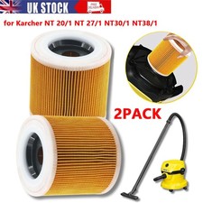 2Pcs Cartridge Filter for Karcher WD WD2 WD3 Series Wet & Dry Vacuum Cleaner Set