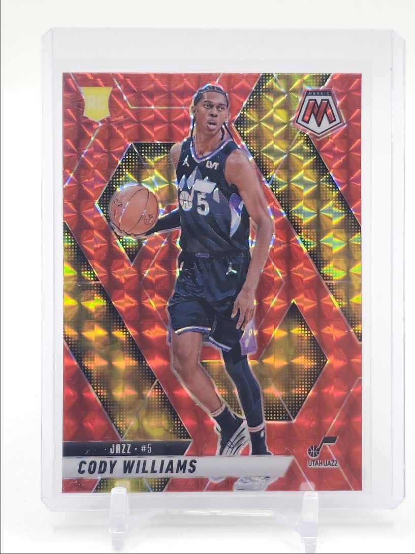 CODY WILLIAMS 2024-25 MOSAIC ROOKIE RED MOSAIC PRIZM JAZZ #207 RC Q1094