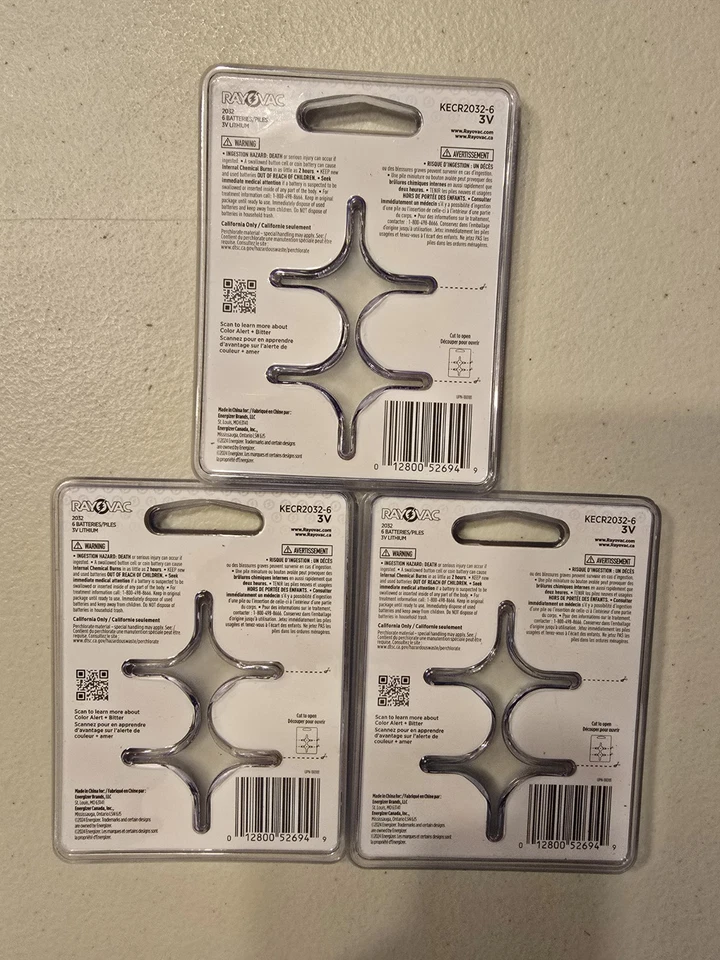 Nuevo - Rayovac Litio 3 - 6 Paquetes De 2032 Baterías Botón 18 Baterías Total  Foto 4 de 4