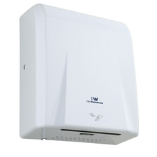 PROWASHROOM White Automatic Hand Dryer Fast Dry Time Quiet 65 dB Schools 1.3KW