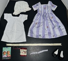 American Girl Felicity Doll Travel Gown Meet Dress W/shoes hair ribbon more