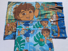 Go Diego Go Nick Jr. Kids Bed Flat Sheet Twin Size Standard Pillowcase