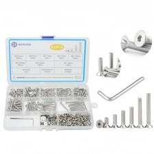 Jeu de 630 vis M3, vis à tête fraisée en acier inoxydable métrique six ans...