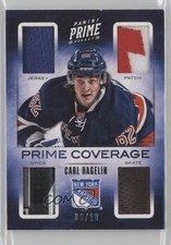 2012-13 Panini Prime Prime Coverage /10 Carl Hagelin #6 2d8