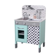 Teamson Kids Little Chef Philly Modern Kitchen Playset, Mint/White