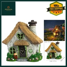 Fairy House for Outside with Solar Powered LED Lights for Garden - Fairy Gard...
