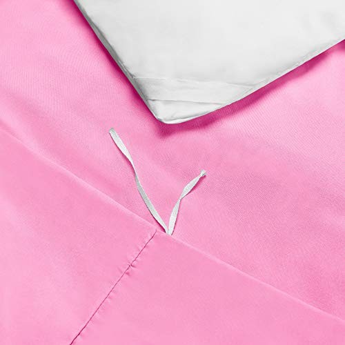  7-Piece Duvet Cover and Bed Sheet Set - Includes Duvet Cover, King Light Pink