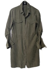 Banana Republic Olive Green Button Up Dress Size 2 Military Vibe