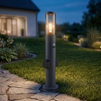 Sockelleuchte Stehlampe AußEnleuchte Edelstahl Led Steckdosen Bewegungsmelder