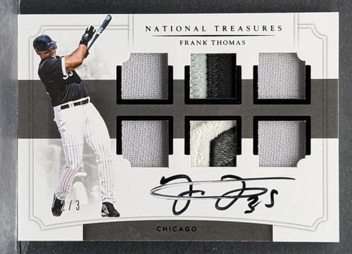 2017 Panini National Treasures NT Frank Thomas AUTO PATCH /3 Chicago White Sox