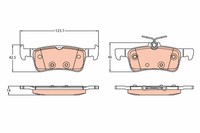Bremsbelagsatz FÜR Ford Fiesta VII (Hj, Hf), Ford Fiesta VII VAN - TRW GDB2194