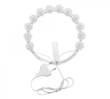 Coroncina Luminosa Aureola Stellario Per Statue Votive cm.14 12Luci Cavo+Spina