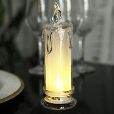 3 WARM WHITE 7" LED Battery Operated Flameless Pillar CANDLE LIGHTS Party Events