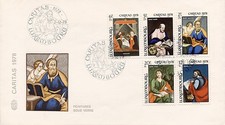 Luxembourg - Premier Jour Caritas 1978 - Peintures sous verre du Musée d'Art