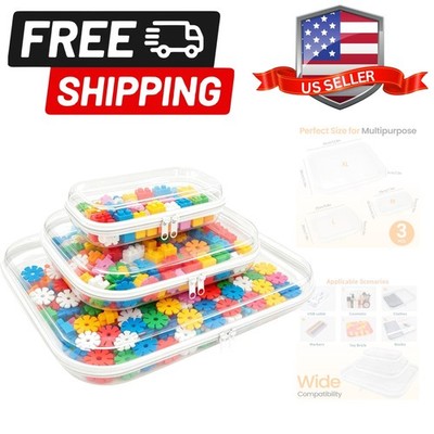 3PCS Thickened Clear Hard Shell Zipper Case, Professional Grade Plastic Trans...