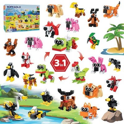 30 Pack Easter Party Favors Building Set for Kids, 750 Pcs Mini Animal 3-in-1...