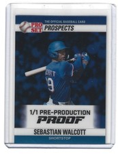 2026 Leaf Pro Set Metal Sebastian Walcott Prismatic 1/1 Pre-Production Proof