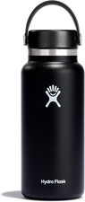 Water Bottle - Insulated Stainless Steel - Wide Mouth Flex Lid, Non Spill, Leakp