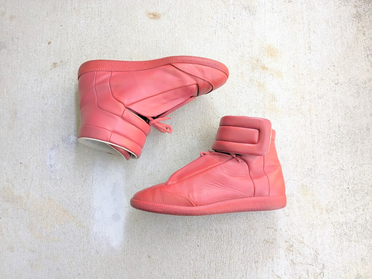 Maison Margiela Future Red Men 9 42 Leather High Top Sneakers