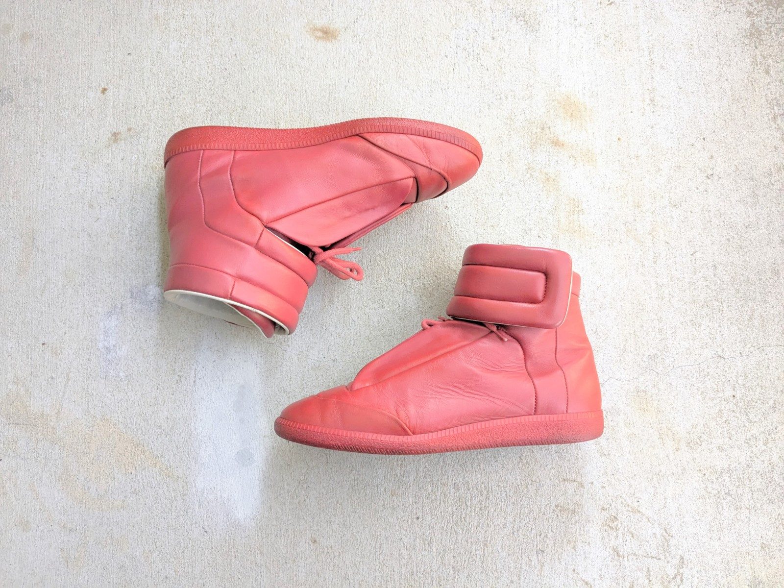 Maison Margiela Future Red Men 9 42 Leather High Top Sneakers