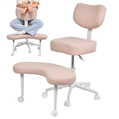 Criss Cross Desk Chair ADHD Meditation Kneeling Yoga Seat Pink