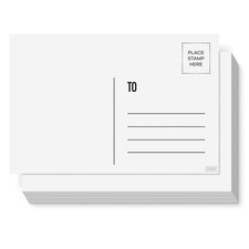Sweetzer  Orange Blank Postcards for Mailing. 60 White 4x6 Empty Message she...