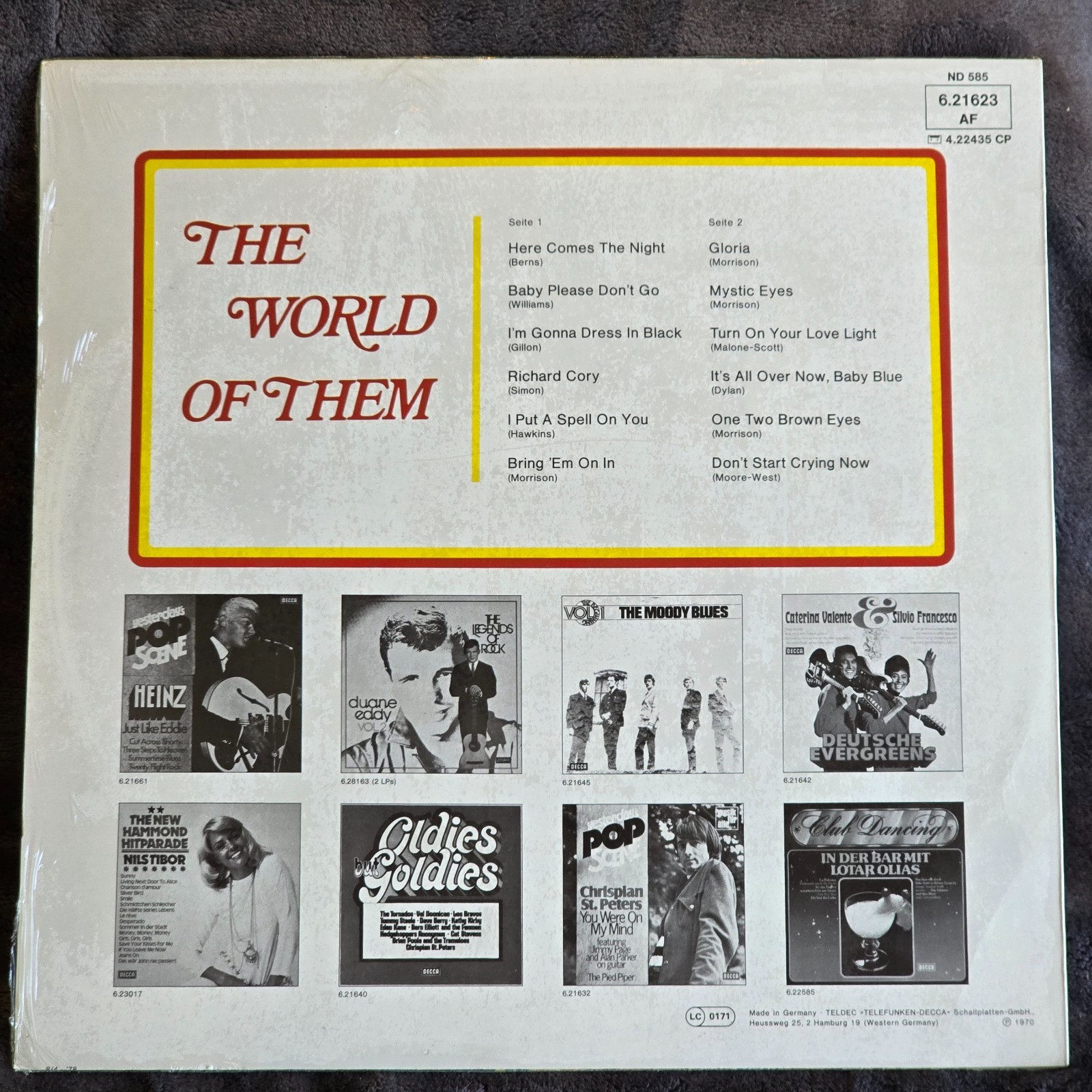 THEM ~ THE WORLD OF THEM ~ LP 1970 NM ~ VAN MORRISON GERMAN PRESS thumbnail 2