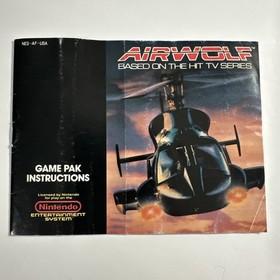 Airwolf (Nintendo, NES) Complete CIB - Tested