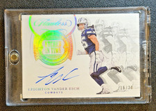 2020 Panini Flawless Leighton Vander Esch Etched in Time Silver Auto /20 #ET-LVE