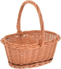 Panier En Osier Avec Poignée 25 Cm Panier De Pâques Panier Tressé Pour Fleurs
