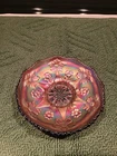 Small Fenton Amethyst Carnival Glass Little Flowers Sauce, Berry Bowl, Ice Cream