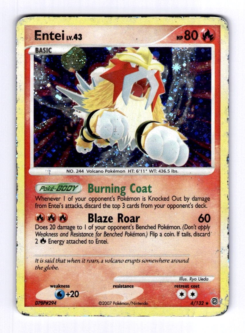 Entei Secret Wonders #4 (2007) Holo HP Pokemon