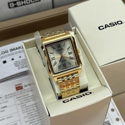 Casio MTP-B190G-9B Gold Tank Watch NEW 2026 Roman Dial Stainless