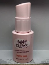 Happy Curves Stay-dry Powder Spray  Tropical Oasis 2.75 Oz New 