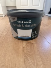 GoodHome Tough & Durable Brilliant white Matt Wall & ceiling Emulsion paint, 10L 2.88 per litre