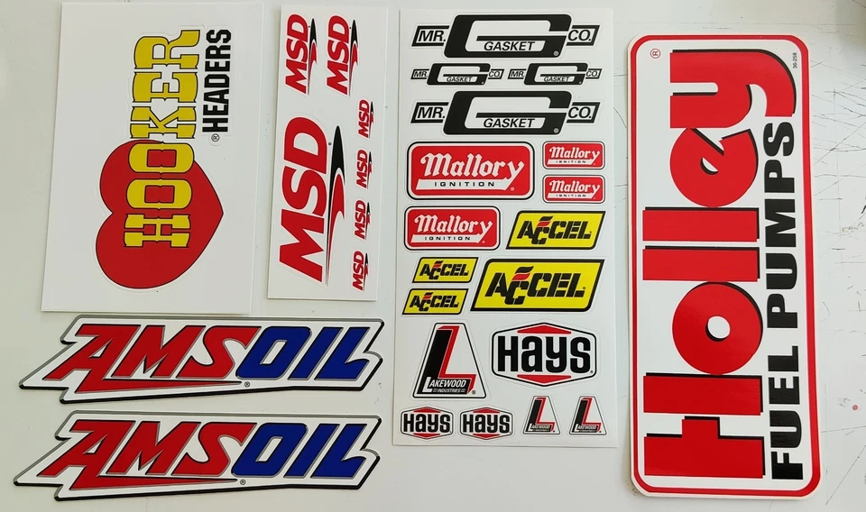 Paquete de 29 calcomanías clásicas Hotrod y mini carreras pegatinas NHRA ManCave caja de herramientas Foto 4 de 4