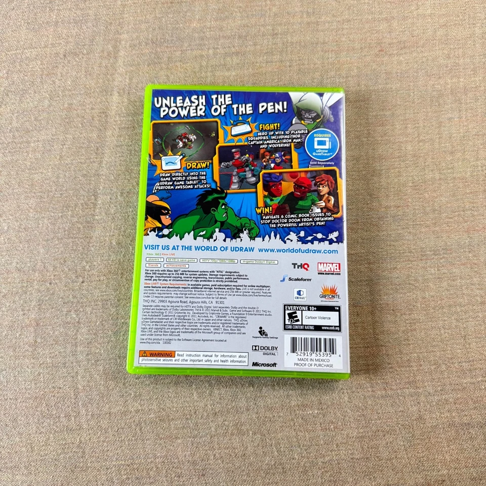 Marvel Super Hero Squad: Comic Combat (uDraw) (Xbox 360, 2011) – Completo na Caixa - Imagem 2 de 3
