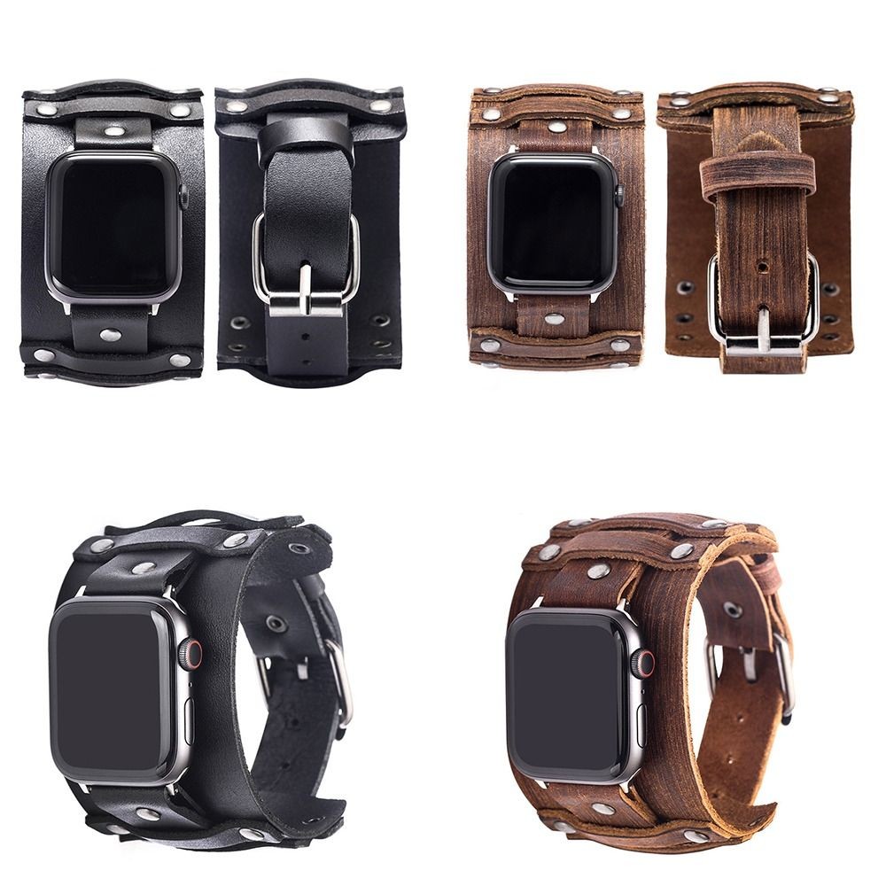Leather Band Strap Punk Wristbands New Watch Strap for Apple Watch/Unisex