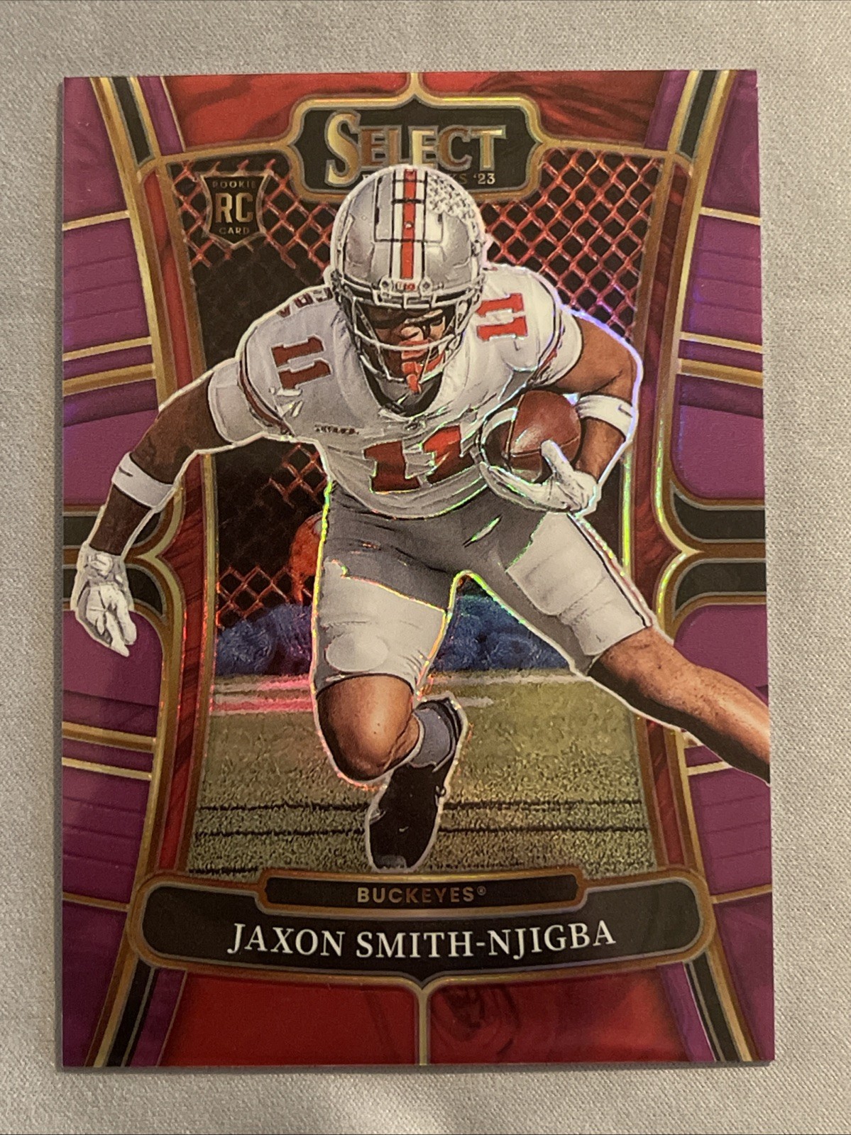JAXON SMITH-NJIGBA 2023 Panini Select Draft Picks RC /75 Purple #7 Seahawks OSU
