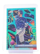 GEORGE SPRINGER 2025 TOPPS COSMIC CHROME AQUA EQUINOX /199 #85 BLUE JAYS Q2045