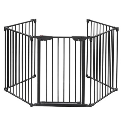 120 Inches Wide Configurable Baby Gate Fireplace Safety Fence Adjustable 5-Panel