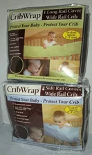 Trend Lab Crib Wrap Set *2 Side Rail & 1 Long Rail Cover Fits 8"-18" Around New
