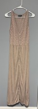 Pol Midi Women's Dress Size Medium, Taupe, Lace Details , Bohemian Sleeveless