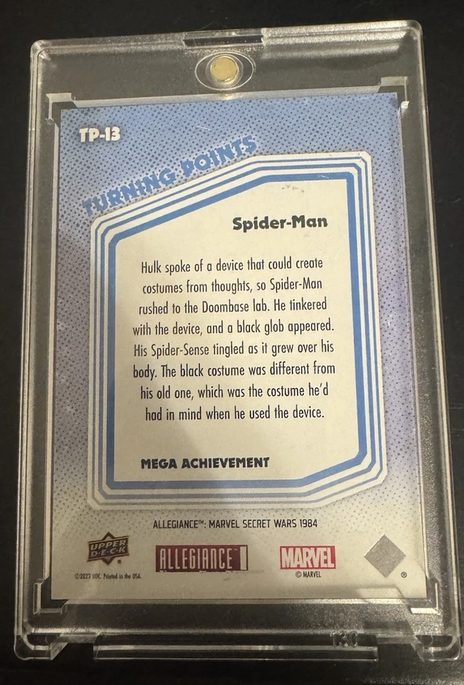 Upper Deck Marvel Secret Wars Turning Points Spiderman SSP 1:9600 ¡¡¡Paquetes!!! GRAIL Foto 2 de 3