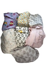 LOT Of 7 Fitted Crib Sheets Elastic Sides Baby      Solid Pink various