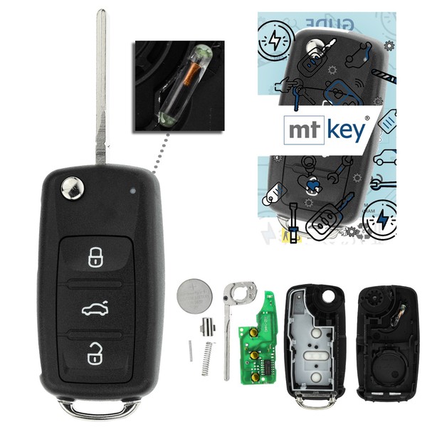 Funk SchlüSsel 434MHZ FüR Skoda Fabia 5J Roomster Octavia Superb II Yeti Citigo-image