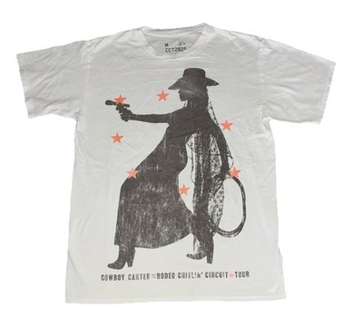 Beyonce Most Wanted Tee M White Cowboy Carter Tour 2025 Merch NEW *flaw